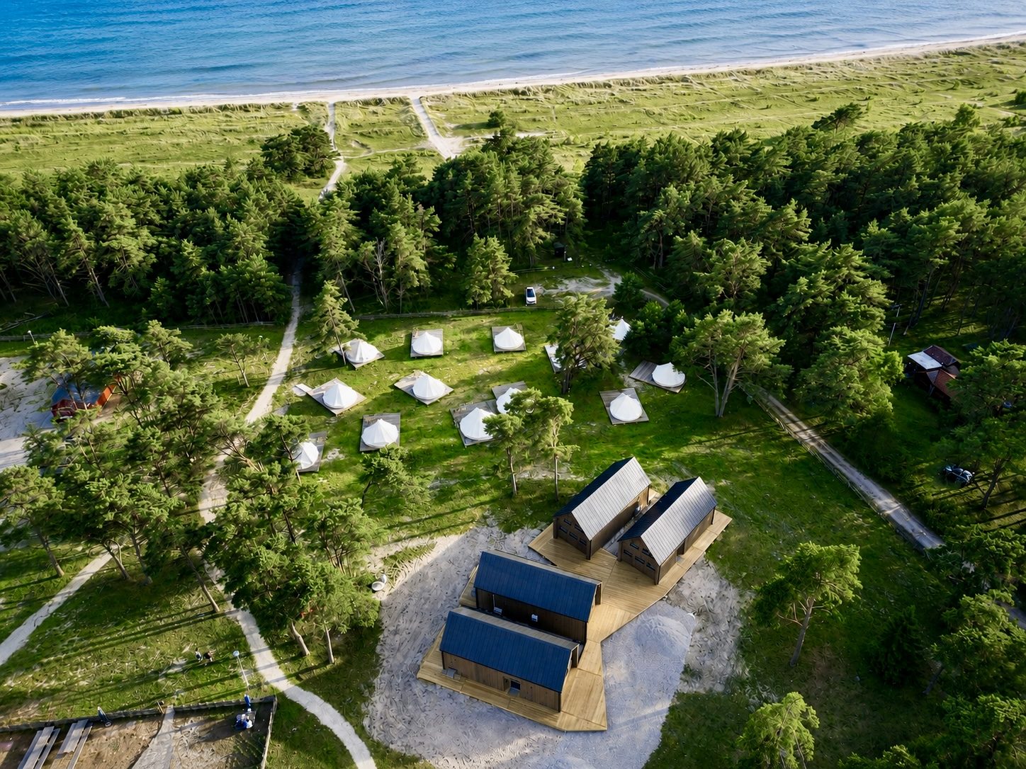 Sandviken Strand från ovan